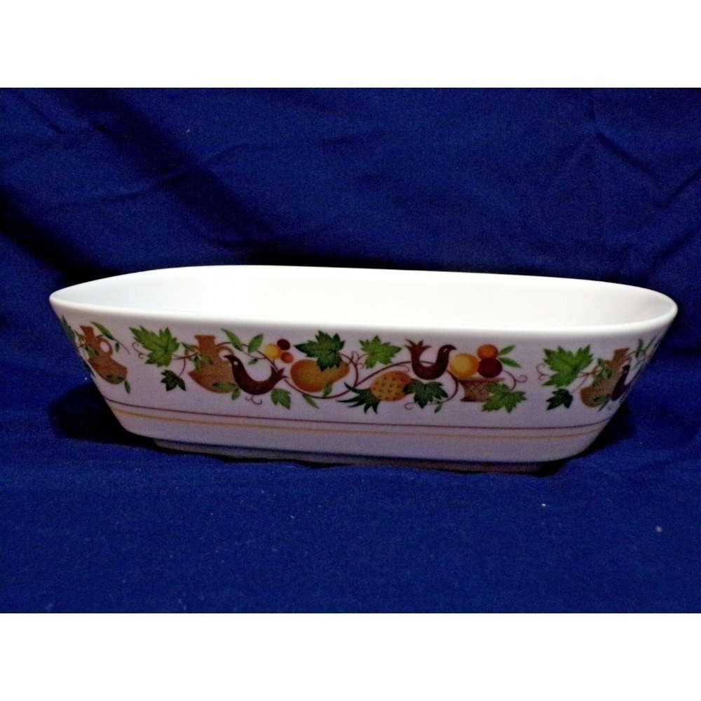 Noritake Progression China "Homecoming" #9002 Oval Serving Bowl Really Cute!!